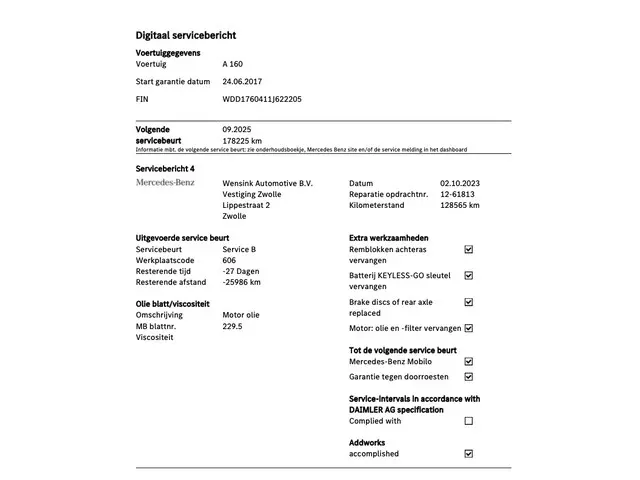 Mercedes-Benz A-Klasse 160 My First Star 2017 Benzine 40