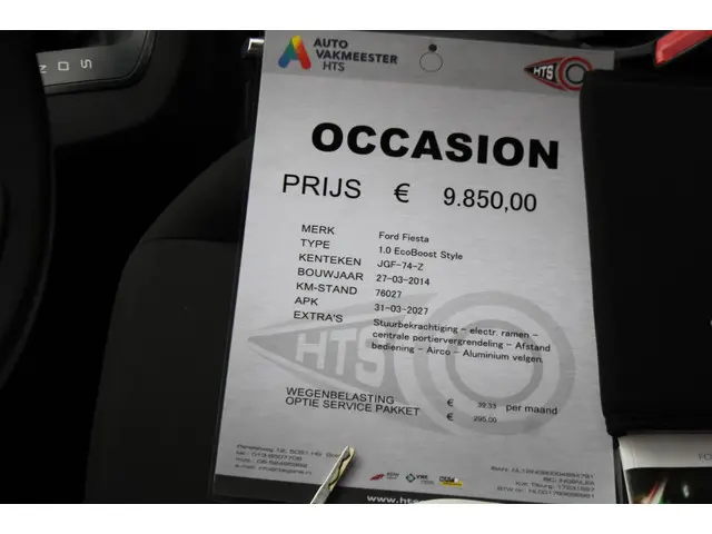 Ford Fiesta 1.0 EcoBoost Style Automaat 2014 Benzine 24