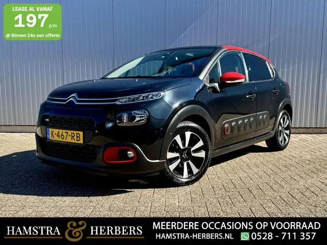 Citroën C3 1.2 PureTech S&S Shine zwart 2017 Benzine