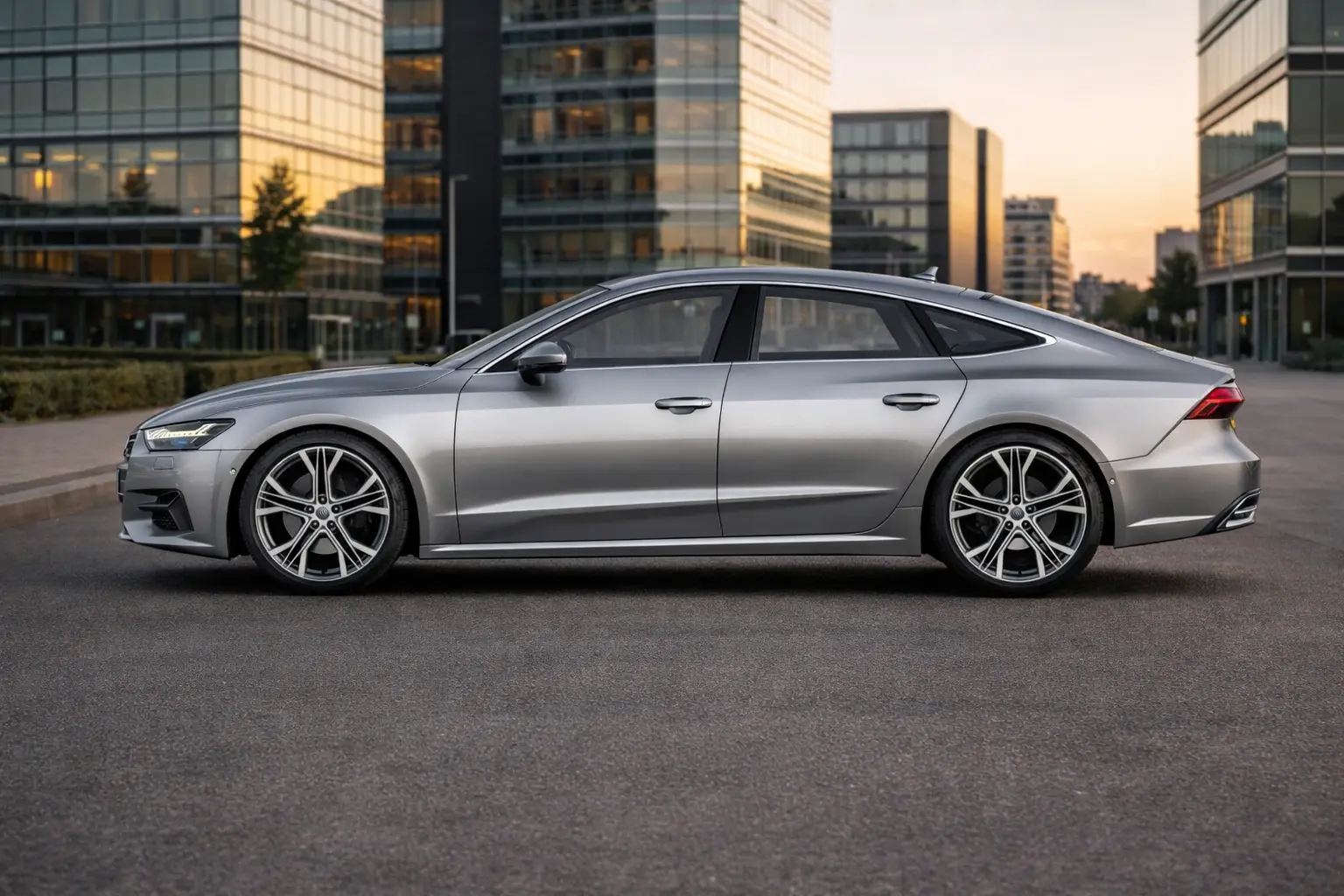 audi-a7-sportback-s-line-zijkant-avond-kantoor-lease