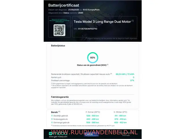 Tesla Model 3 LONG RANGE AWD 75kWh 2020 Elektrisch 13