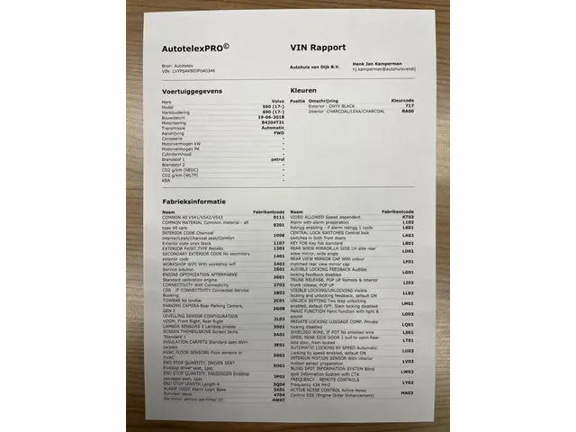 Volvo S90 2.0 T4 Inscription 2018 Benzine 87