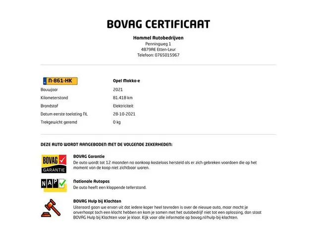 Opel Mokka-e Elegance 50-kWh 11kw bl. 2021 Elektrisch 3