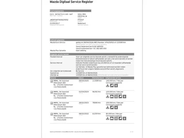 Mazda CX-5 2.0 SkyActiv-G 165 Skylease GT 2017 Benzine 33