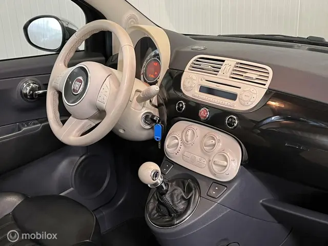 Fiat 500 1.2 Lounge [ leder historie LM ] 2014 Benzine 17