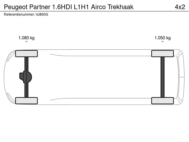 Peugeot Partner 1.6HDI L1H1 Airco Trekhaak 2014 Diesel 11