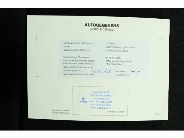 Suzuki Swift 1.2 Comfort Smart Hybrid 2025 Benzine 73