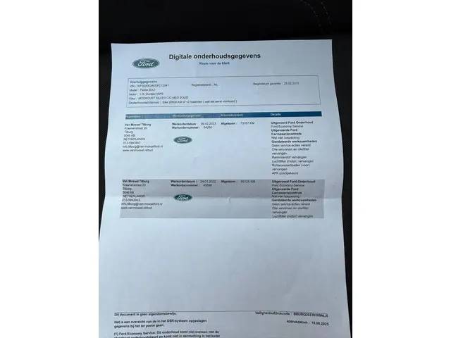Ford Fiesta 1.0 48KW/65PK 5D 2015 Grijs 2015 Benzine 20