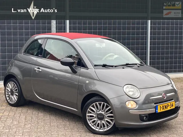 Fiat 500C 0.9 TwinAir Lounge Cabrio leder 2014 Benzine