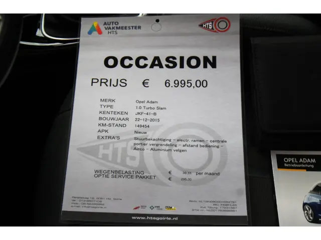 Opel ADAM 1.0 Turbo Slam 2015 Benzine 27