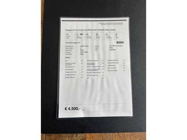 Peugeot 107 GERSEVEERD 2013 Benzine 14