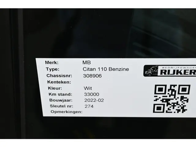 Mercedes-Benz Citan 110 L1 Pro Benzine 2022 Benzine 16