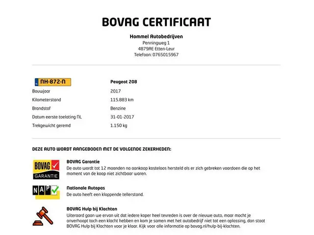 Peugeot 208 1.2 PureTech Blue Lion 2017 Benzine 2