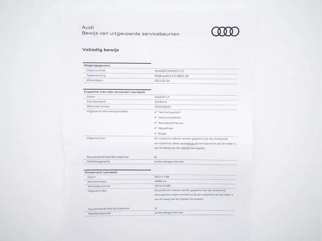 Audi RSQ8 4.0 TFSI Quattro 2021 Benzine 52