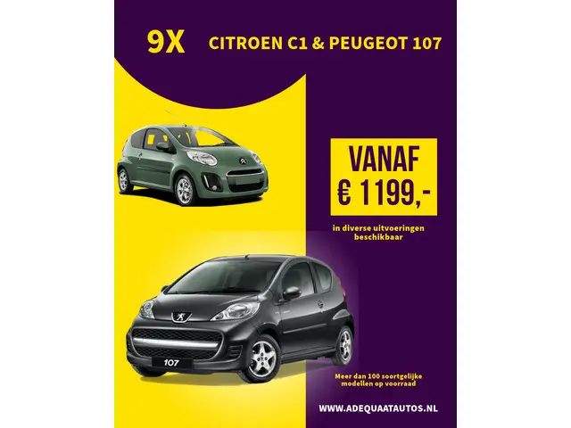 Peugeot 107 1.0 Active|APK|NAP|Airco|Elek. Ramen 2012 Benzine 2