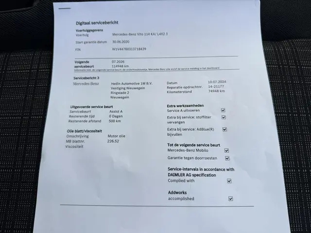 Mercedes-Benz Vito 114 CDI Lang 2020 Diesel 16