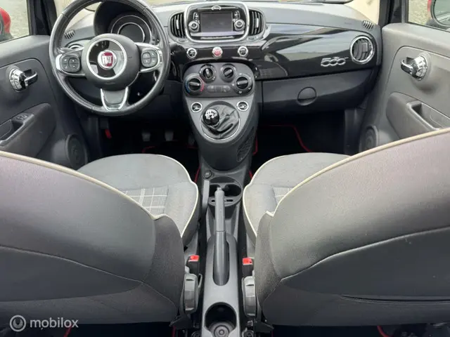 Fiat 500 1.2 ltr. van 2016 met schuifdak 2016 Benzine 15