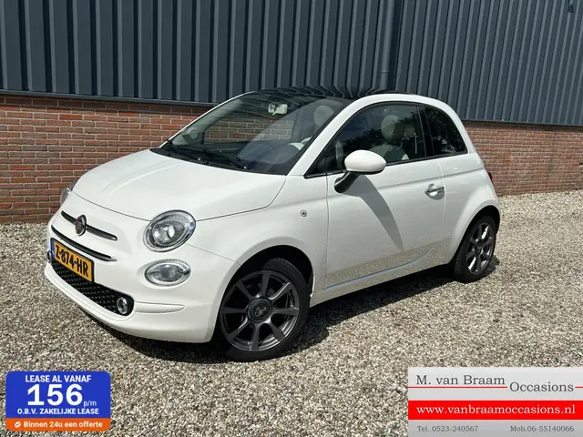 Fiat 500 1.2 Panoramadak/Lmv/Audio/Cruise 2018 Benzine